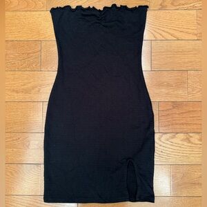 Timing Black Strapless Dress
